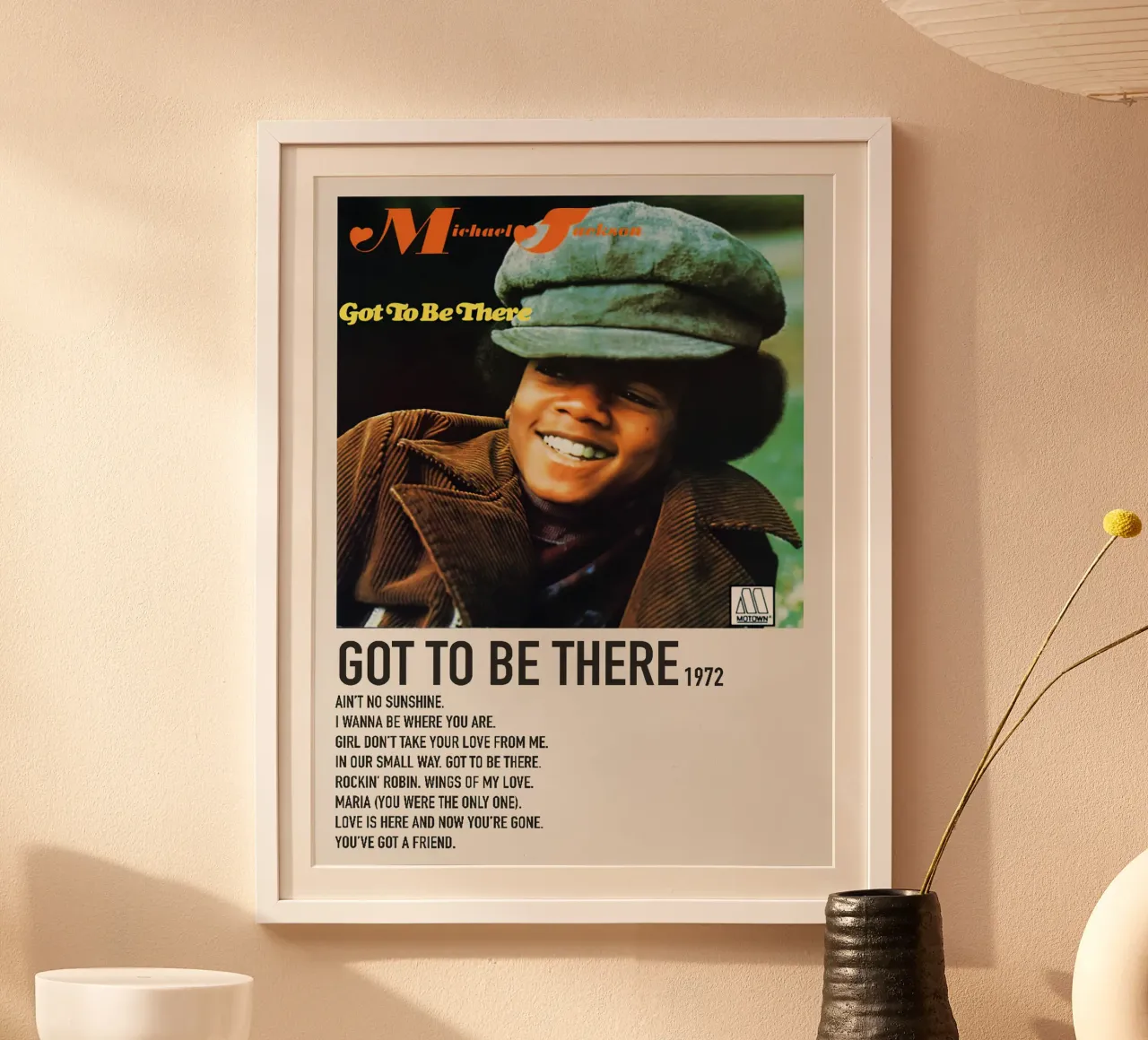 Michael Jackson Got to be there poster con telaio in plastica da Roronoa7