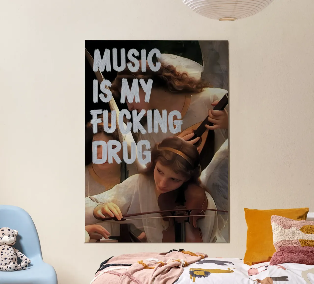 MUSIC MY DRUG poster da Type & Tape