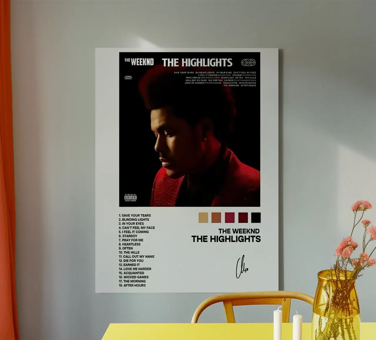 The Weeknd The Highlights tela con Cornice a cassetta da Roronoa7