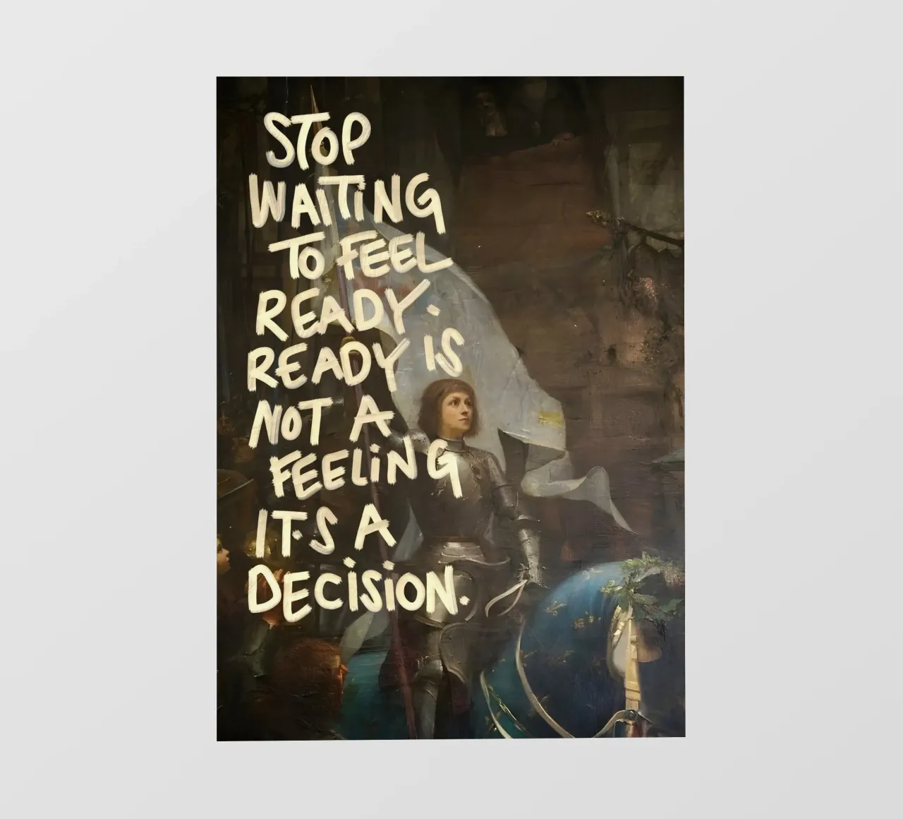 STOP WAITING TO FEEL pellicola backlit da Type & Tape