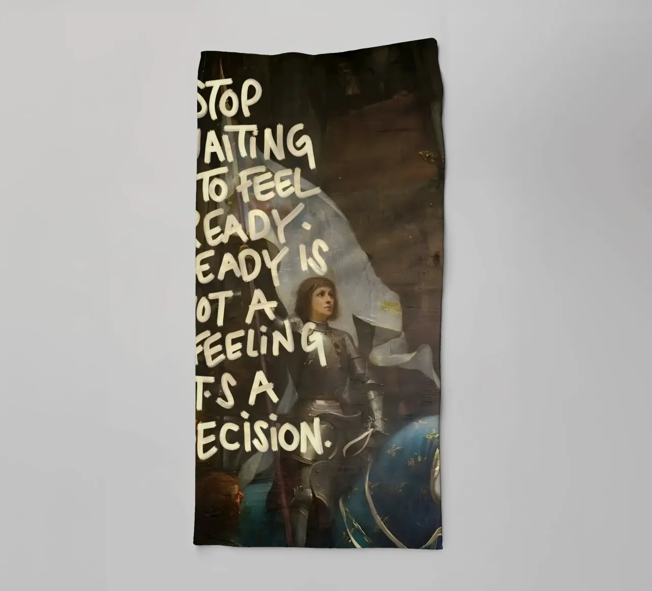 STOP WAITING TO FEEL asciugamano da bagno da Type & Tape