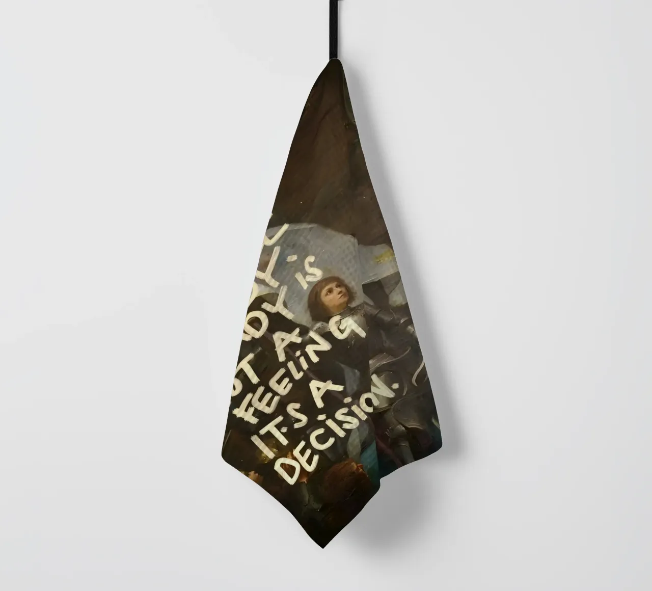 STOP WAITING TO FEEL canovaccio da cucina da Type & Tape