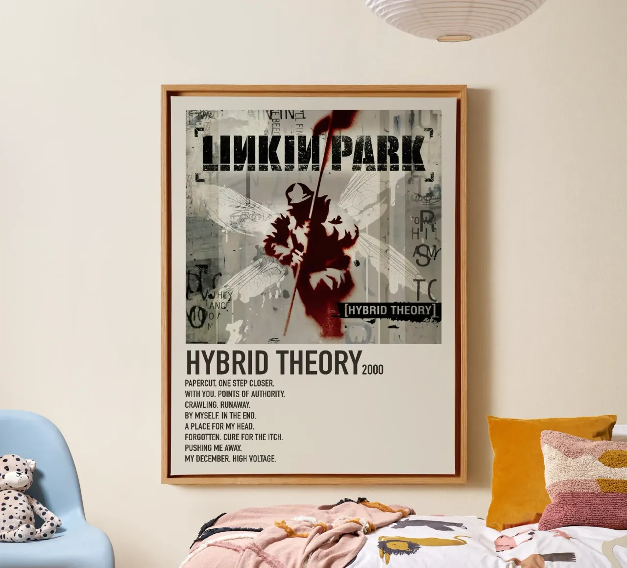 Linkin Park Hybrid Theory lienzo con Marco flotante de Roronoa7