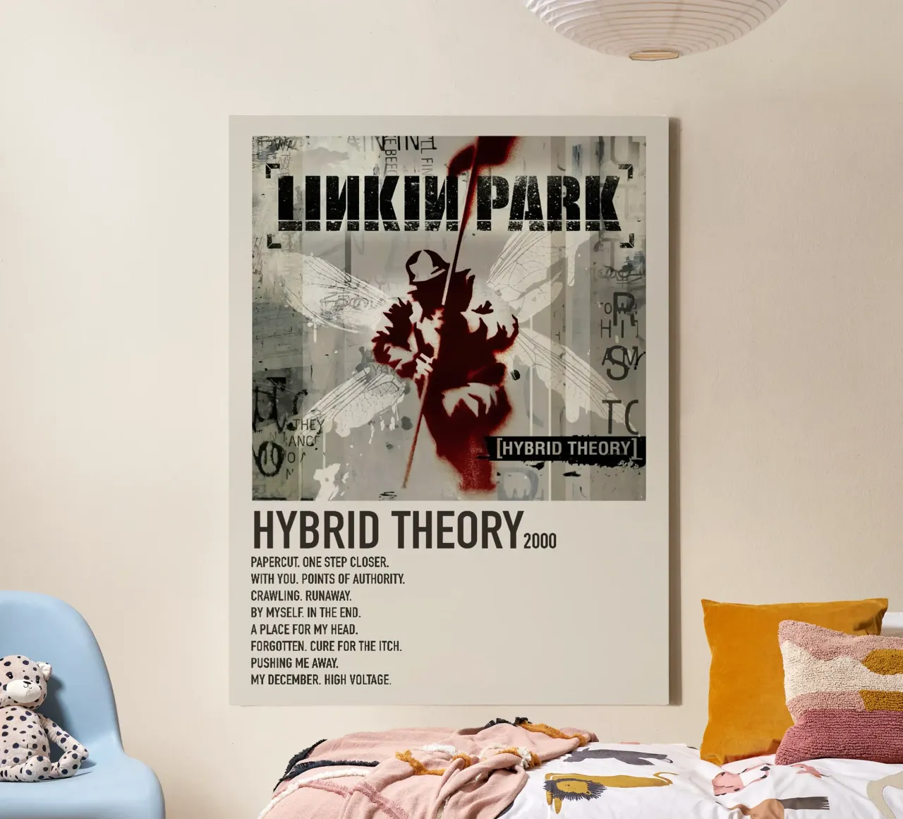 Linkin Park Hybrid Theory lienzo con Marco flotante de Roronoa7
