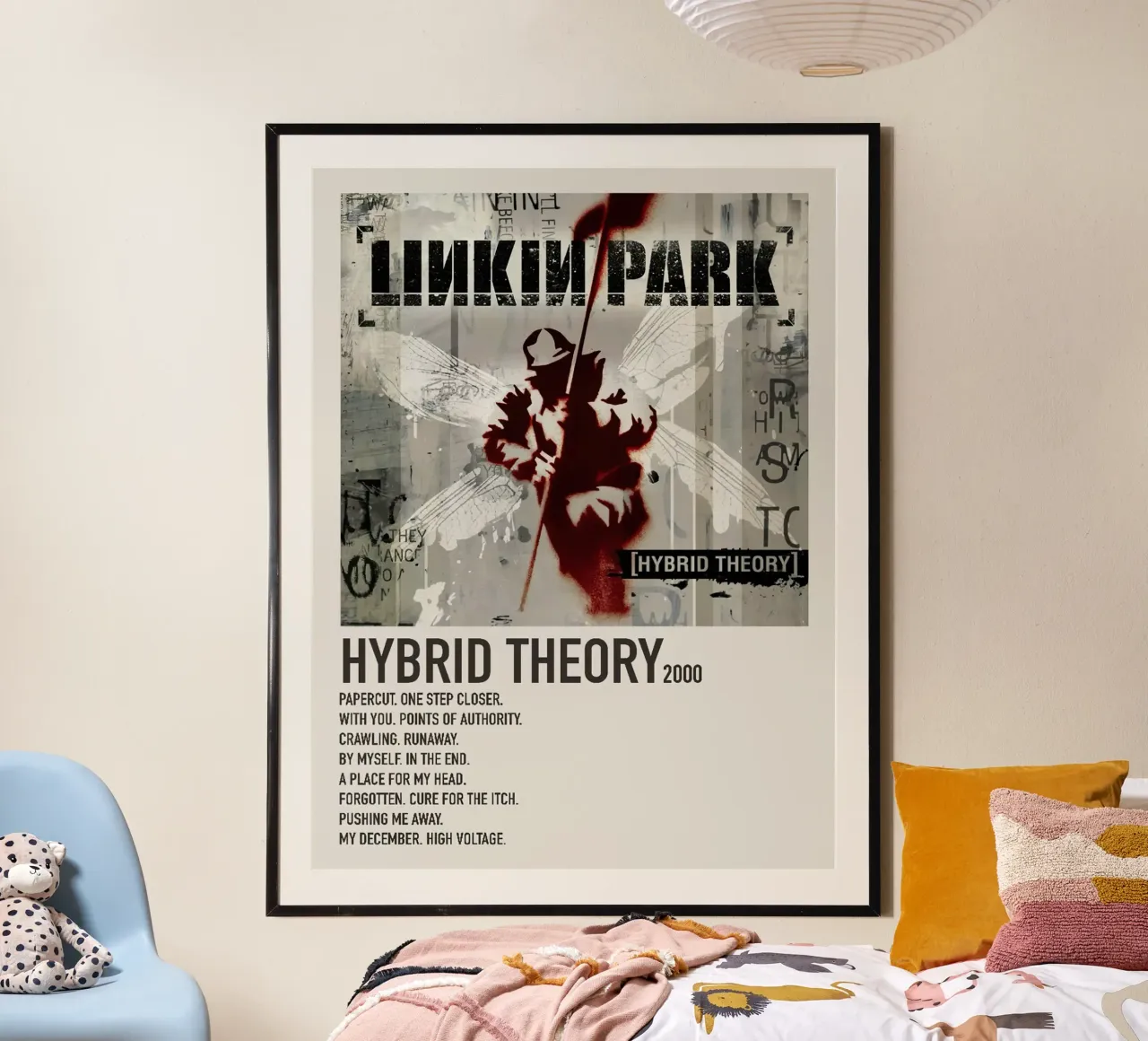 Linkin Park Hybrid Theory poster con telaio in legno da Roronoa7