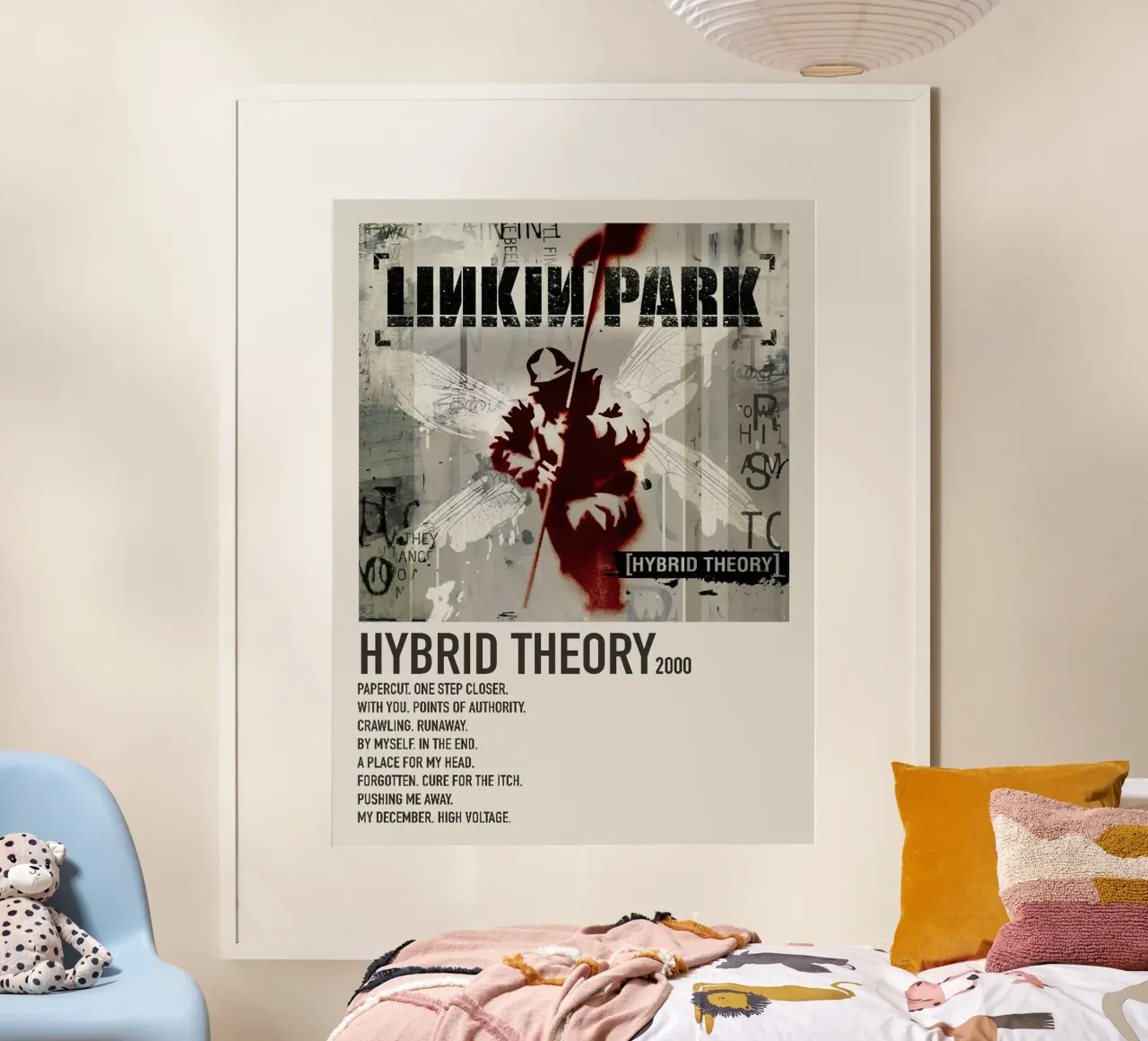 Linkin Park Hybrid Theory poster con telaio in legno da Roronoa7