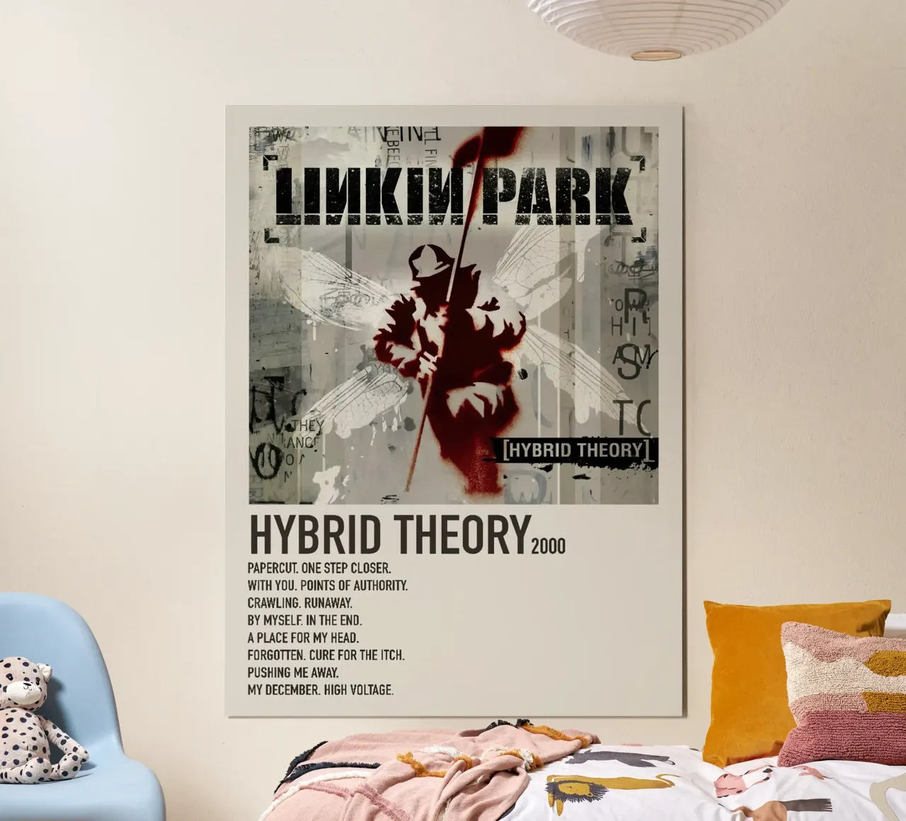 Linkin Park Hybrid Theory poster con telaio in legno da Roronoa7