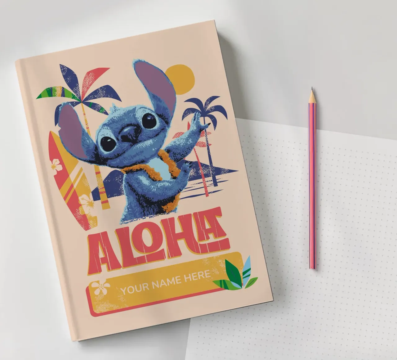 Stitch ALOHA beach - Notebook Notizbuch von Stitch