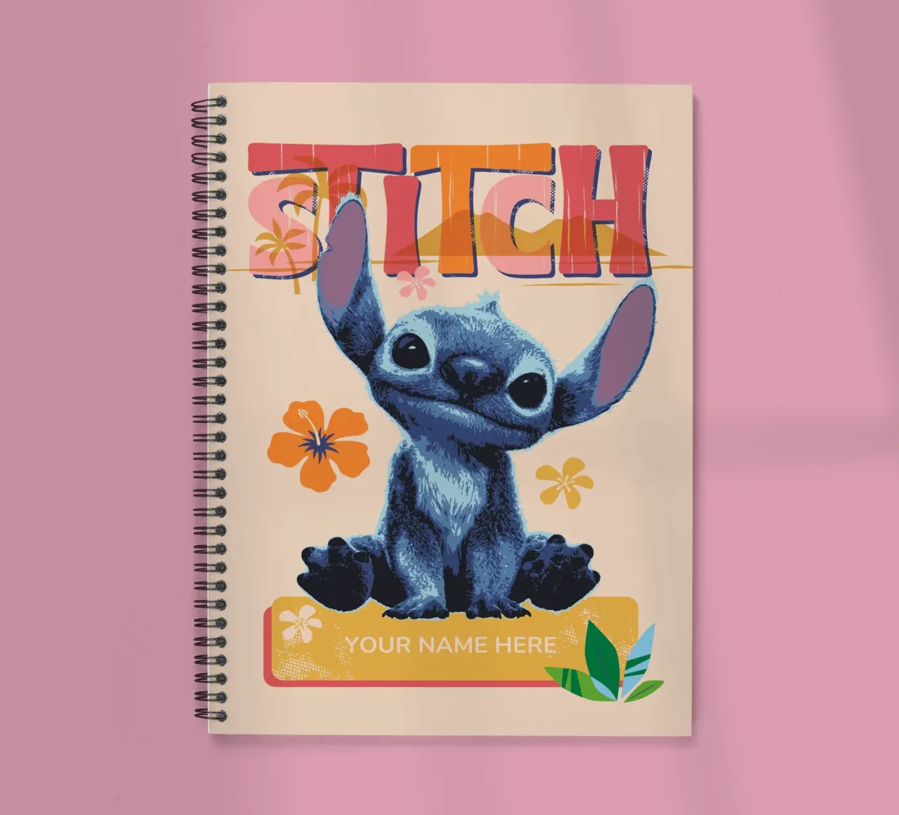 Pink Stitch - Notebook spiral notebook by Stitch