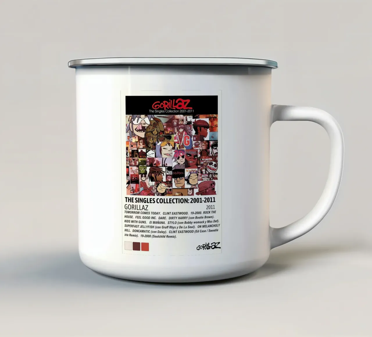 Gorilazz tazza in smalto da Roronoa7