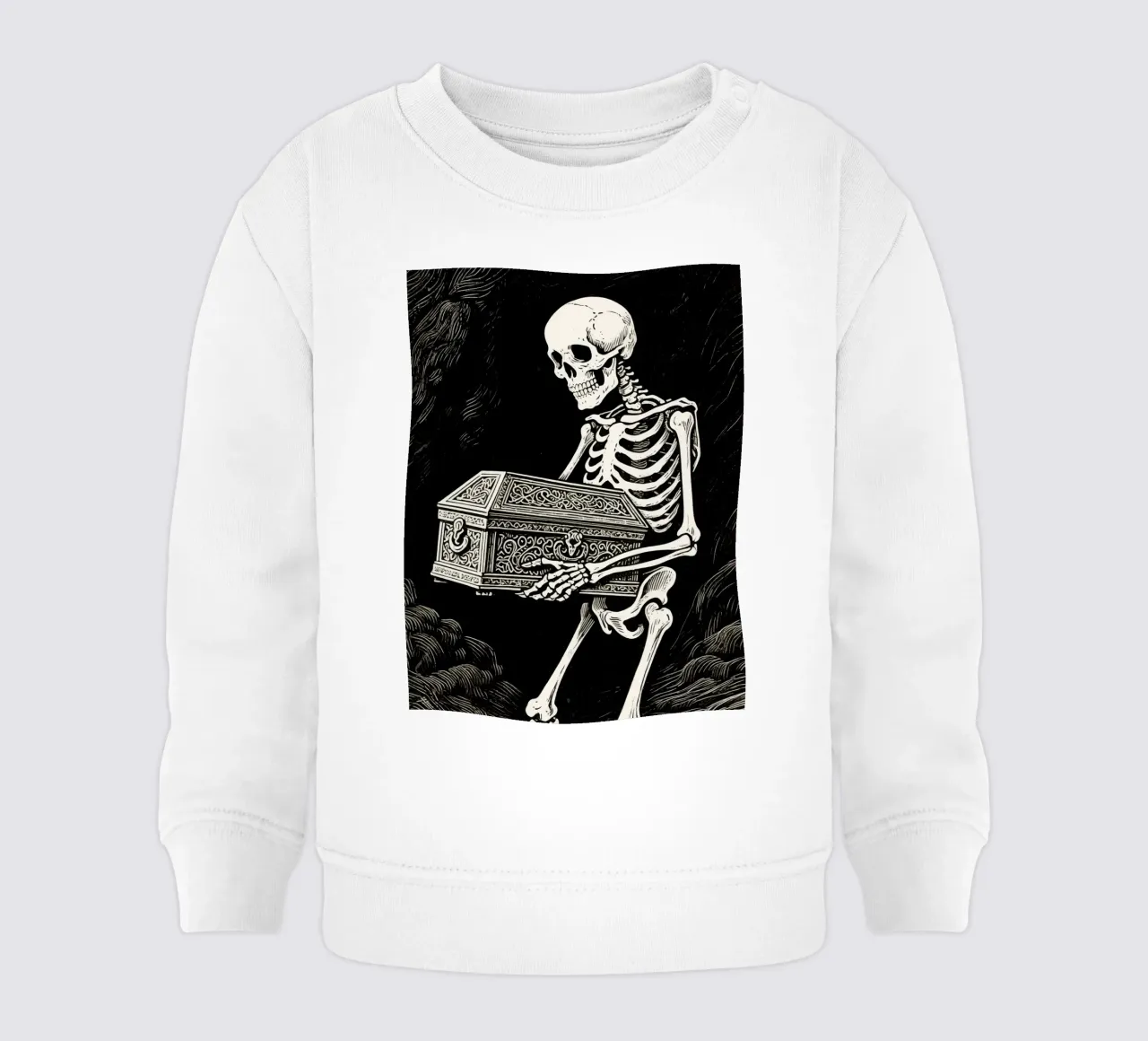 coffin skull man felpa neonato da knowledge
