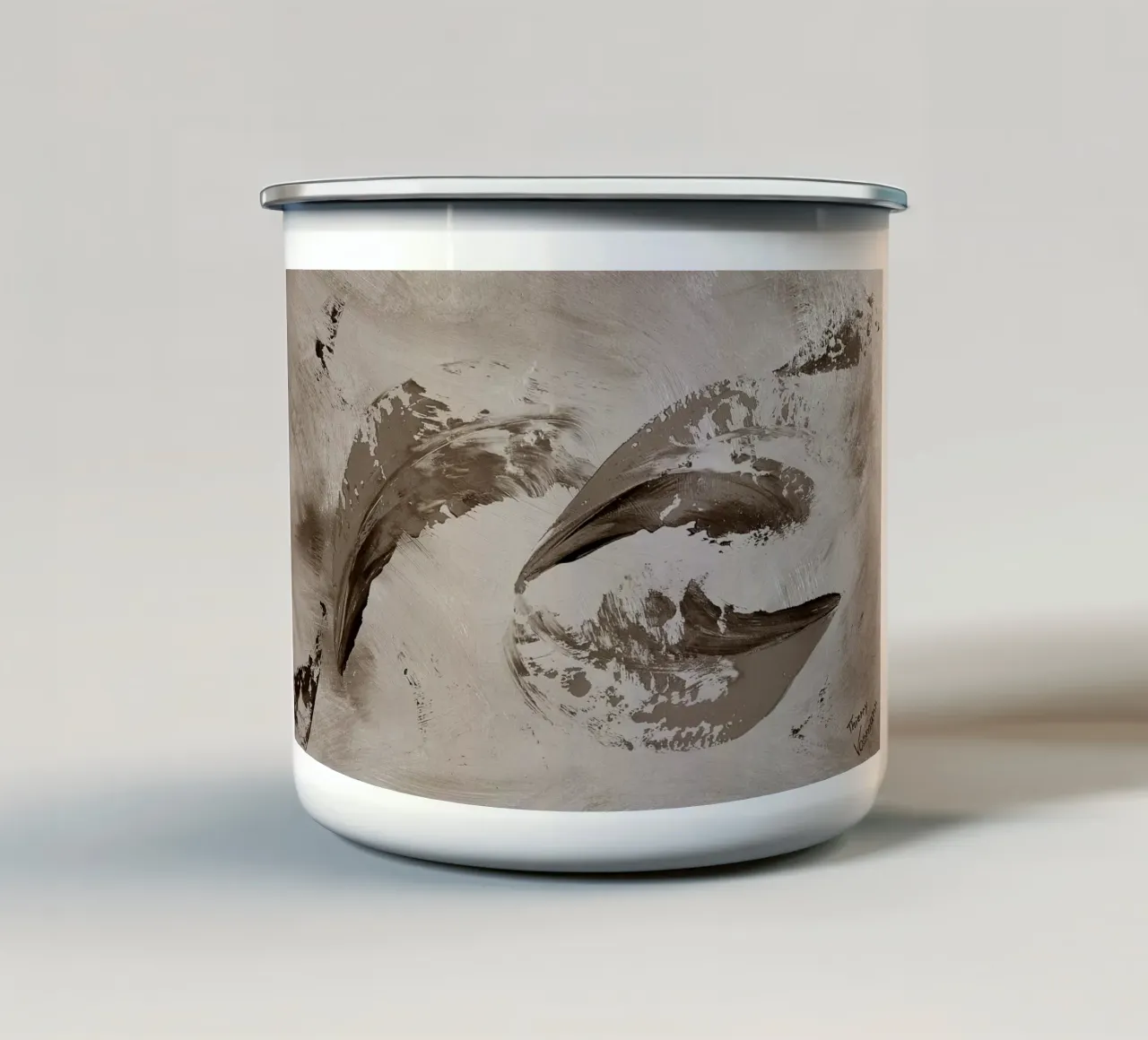 SEPIA 66 tazza in smalto da Thierry Vobmann Abstract painting
