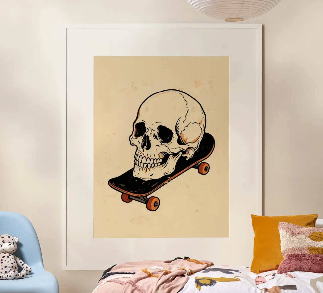 skateboard skull poster da knowledge