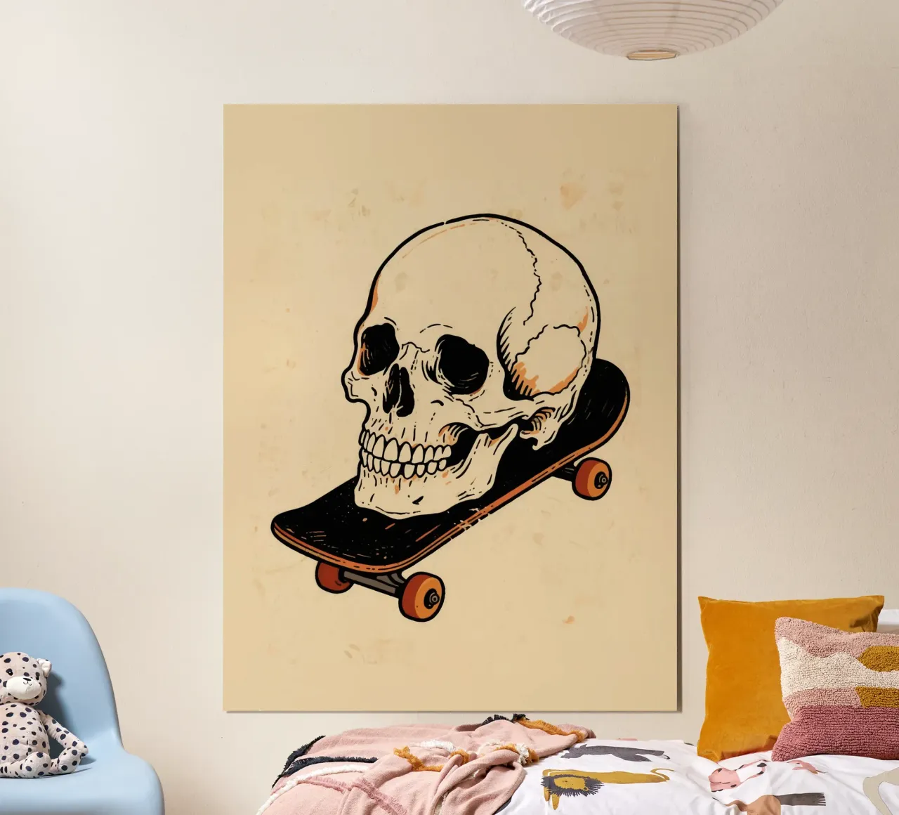 skateboard skull poster da knowledge