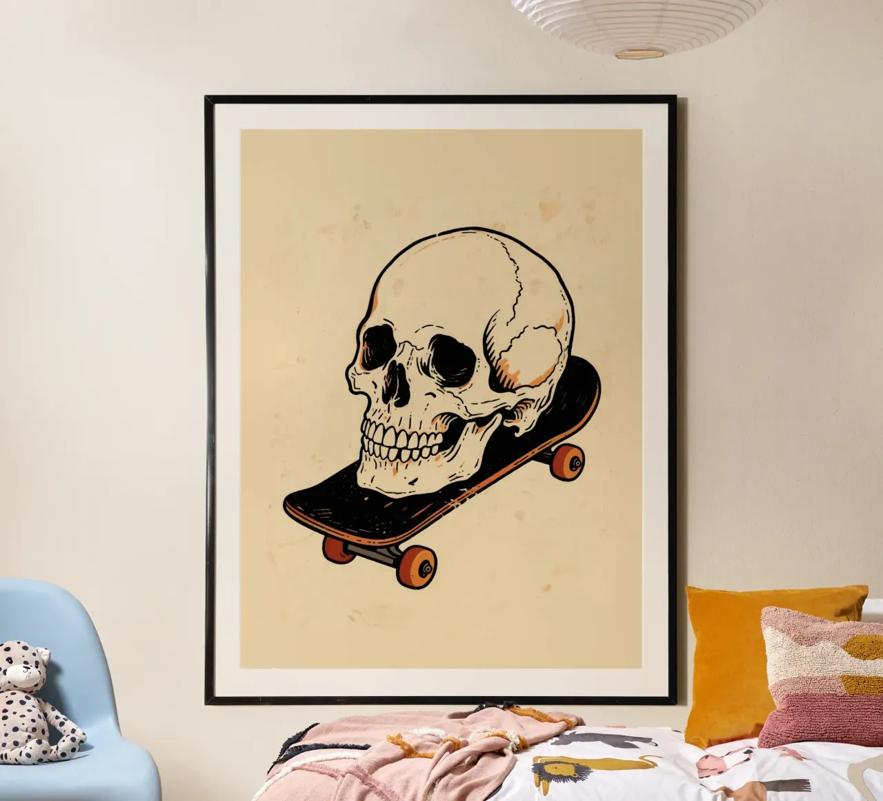 skateboard skull poster da knowledge