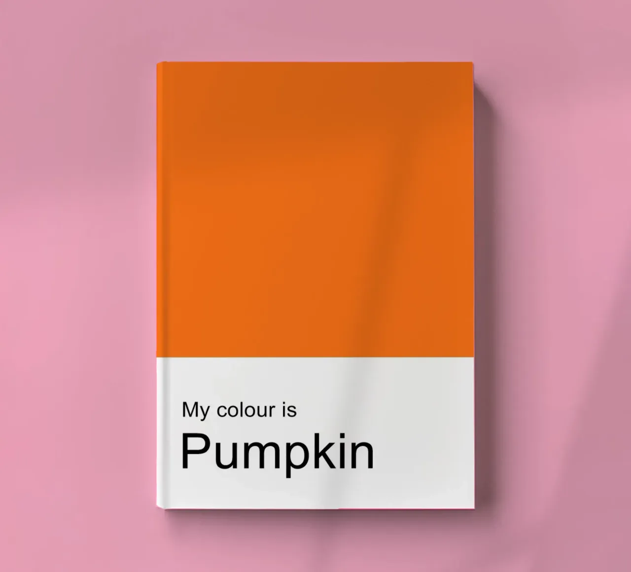 My Colour is Pumpkin – Minimalist Autumn Typography Print notebook by JaySan Studio