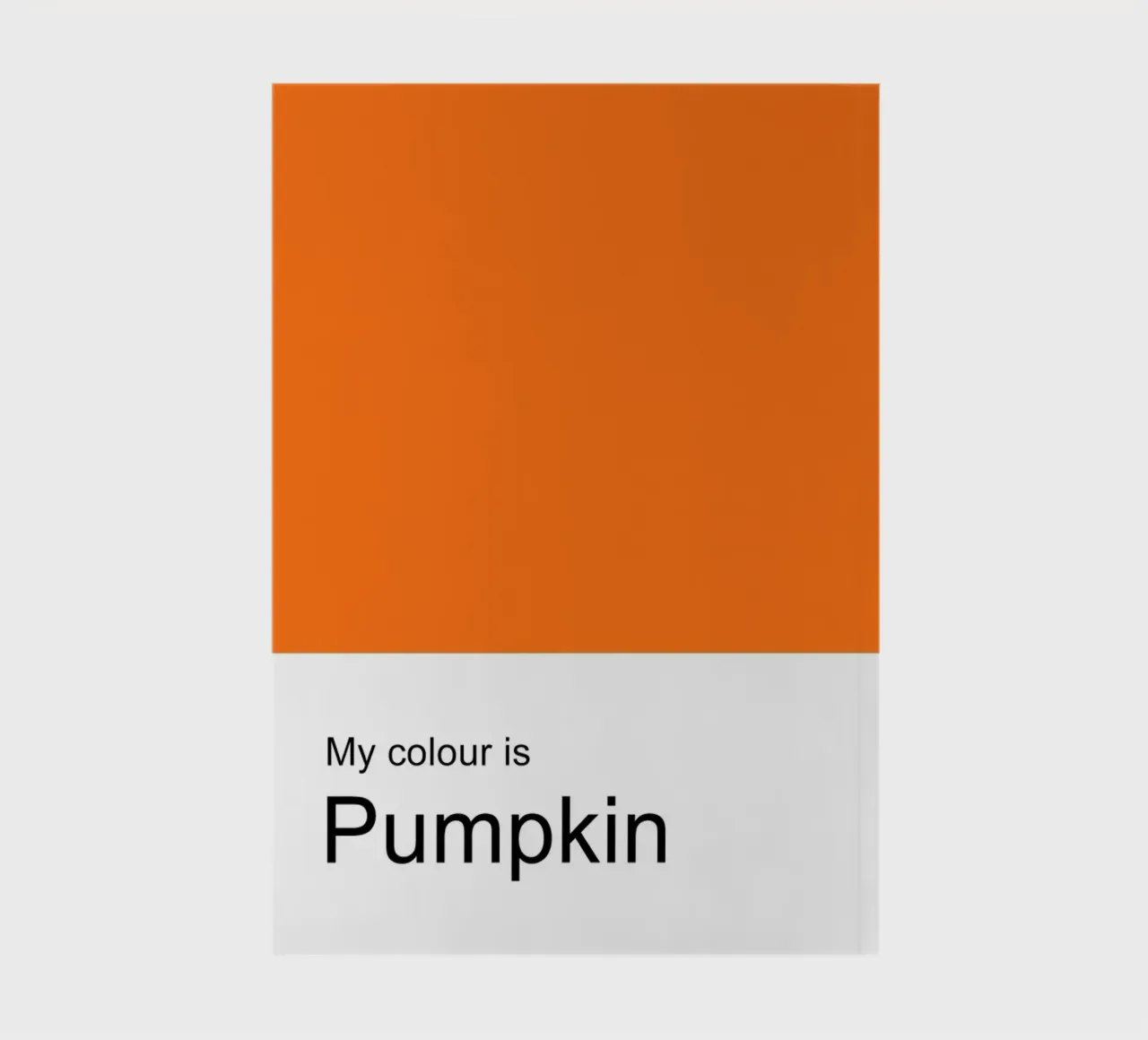 My Colour is Pumpkin – Minimalist Autumn Typography Print notebook by JaySan Studio