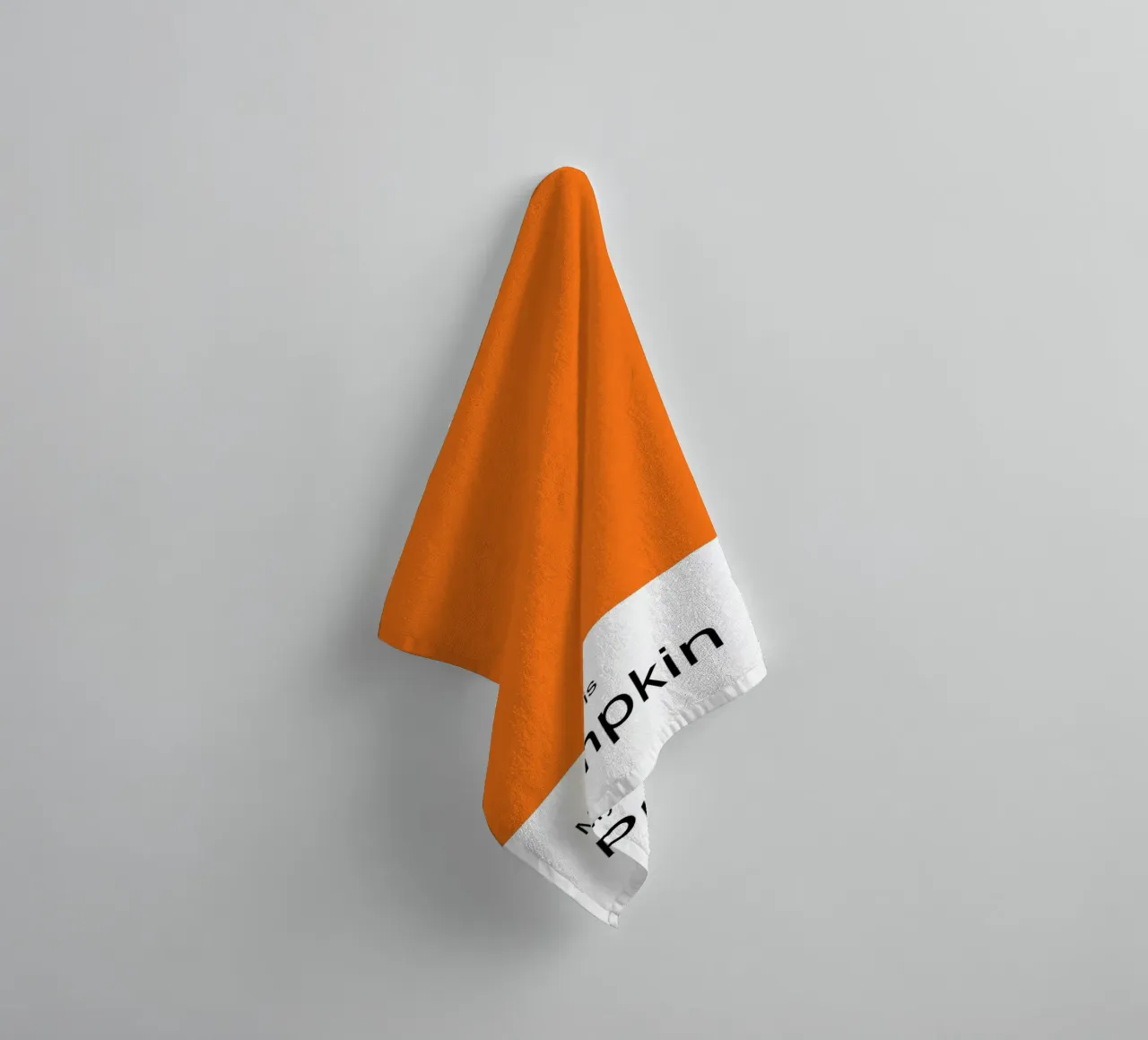 My Colour is Pumpkin – Minimalist Autumn Typography Print towel by JaySan Studio