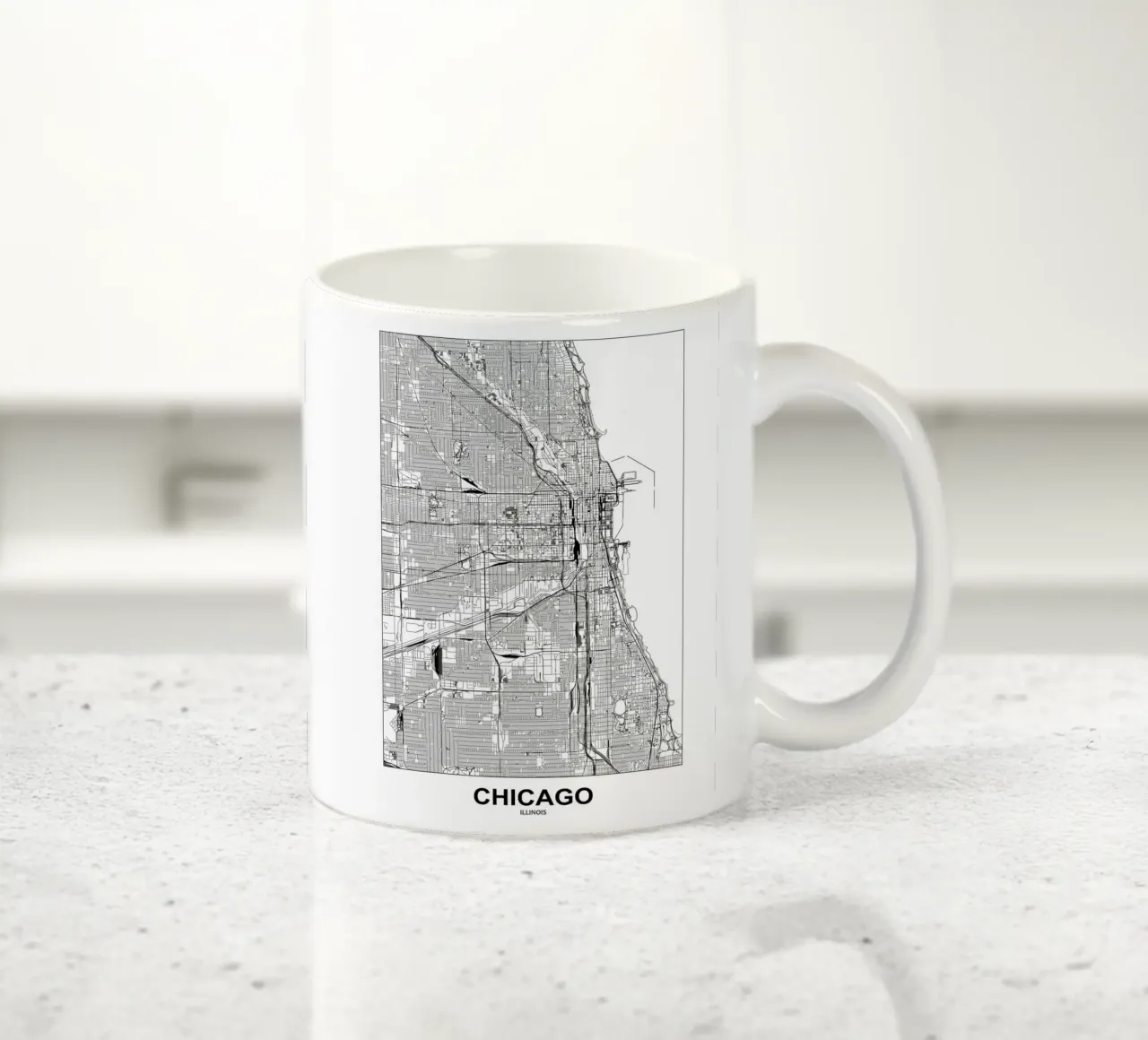Chicago, Illinois tazza in ceramica da Margaret Lister