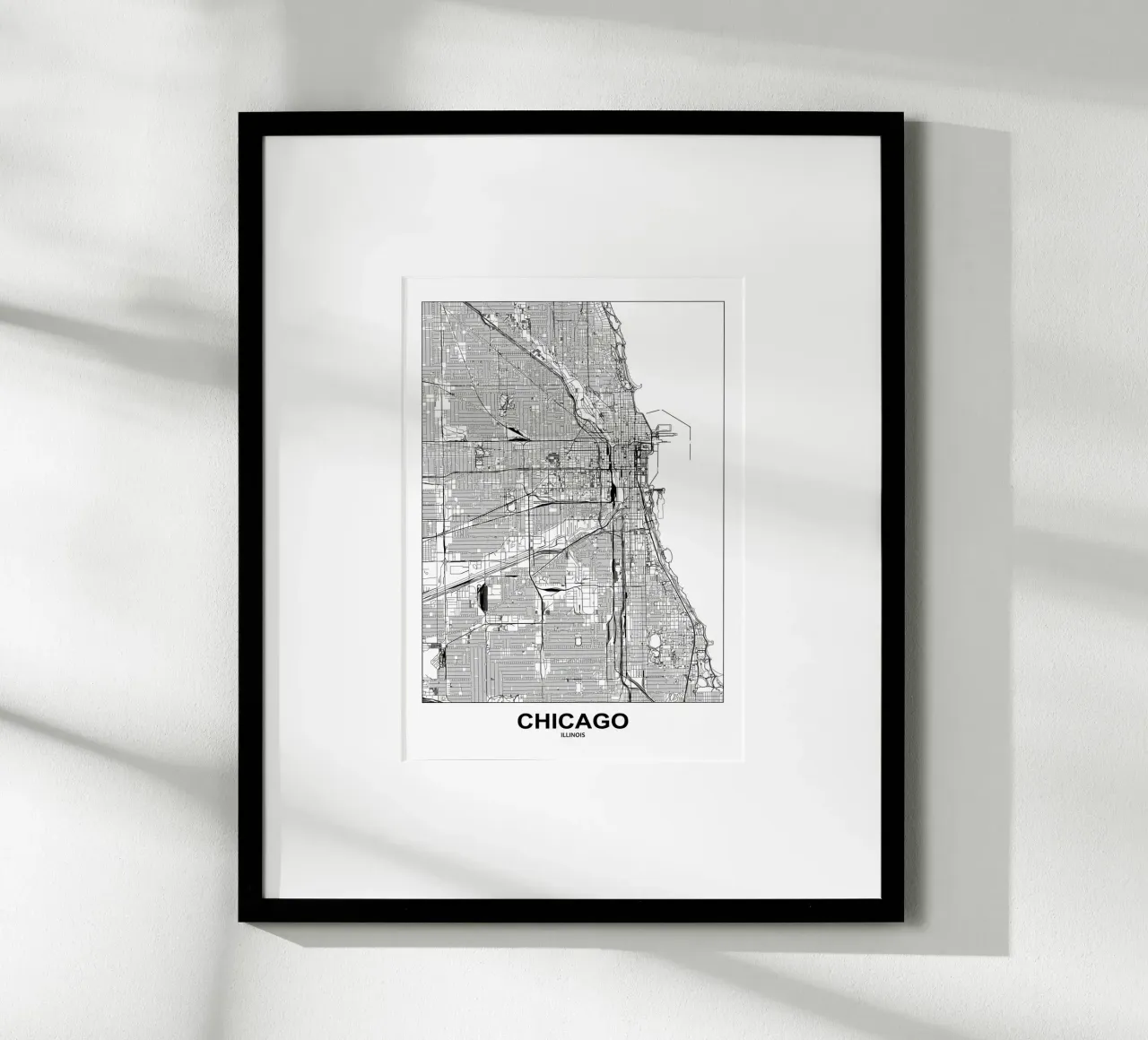 Chicago, Illinois poster con telaio in plastica da Margaret Lister