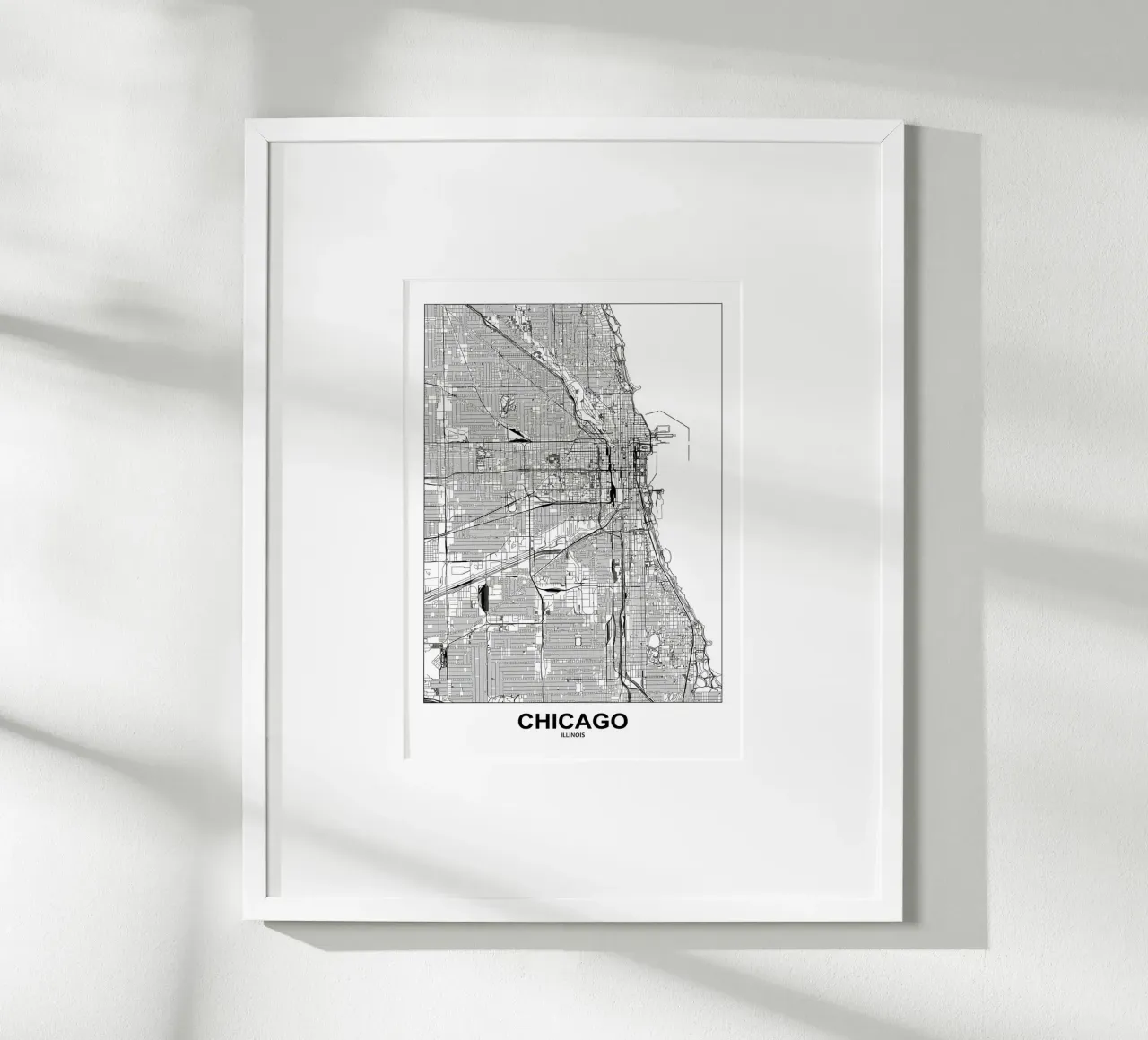 Chicago, Illinois poster con telaio in plastica da Margaret Lister