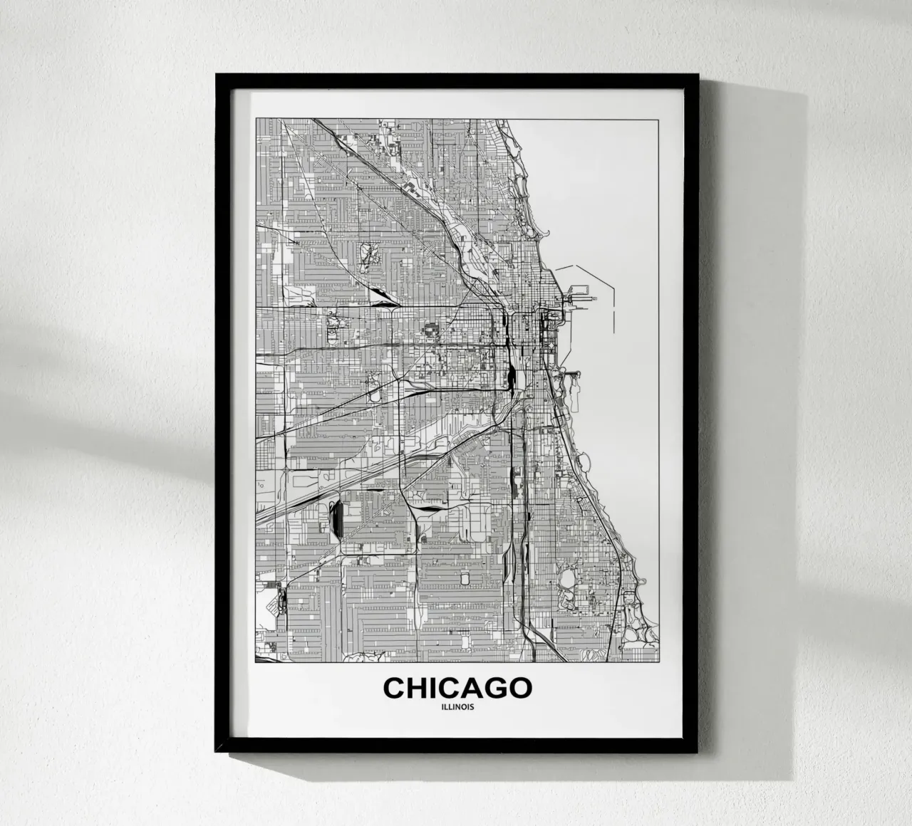 Chicago, Illinois poster con telaio in plastica da Margaret Lister
