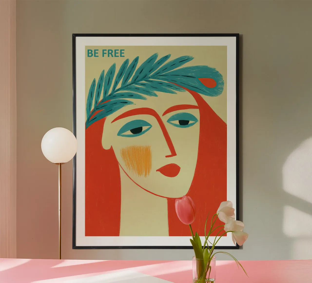 Essere liberi | Motivazione psicologica all'autodeterminazione poster con telaio in plastica da Autofocus