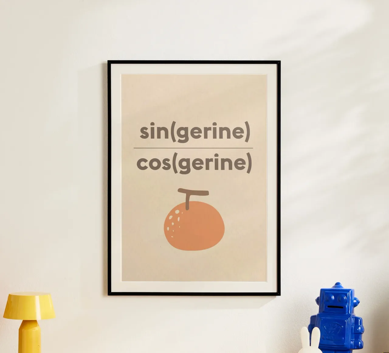 Singerine Cosgerine Tangerine poster con telaio in plastica da Mildred Store