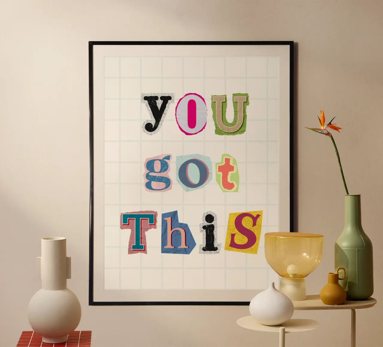 You got this poster con telaio in legno da PinkCandyWalls