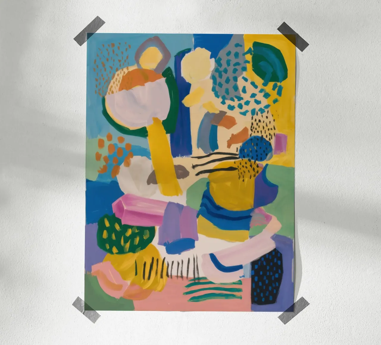 Pranzo cubista Astratto poster da Wish Studio