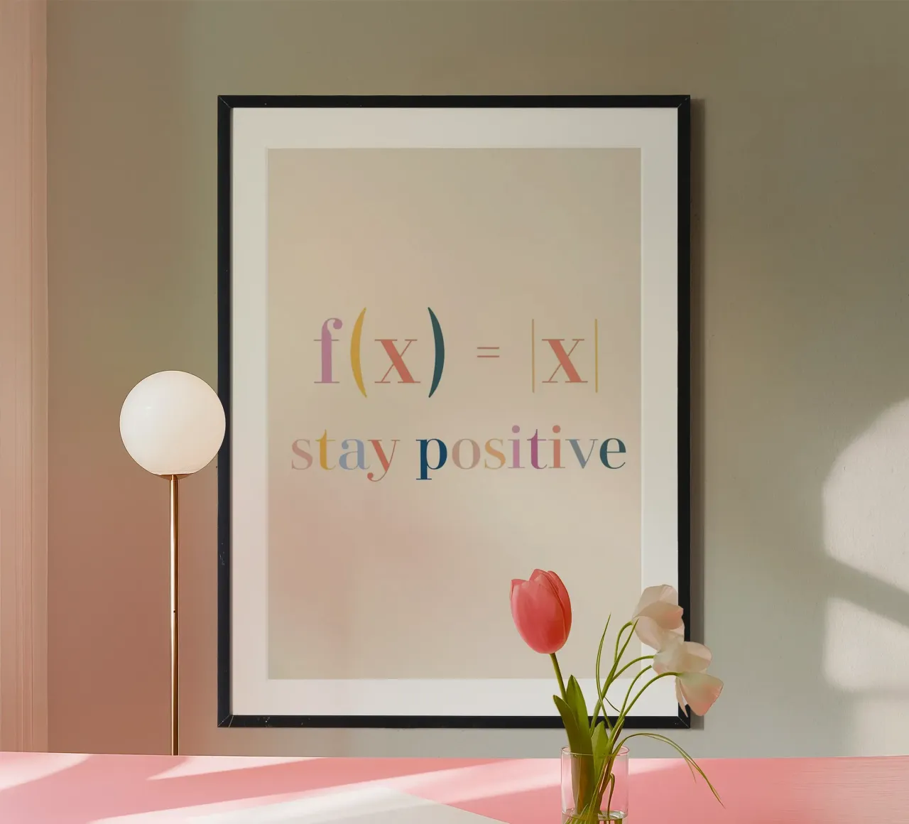 Rimanere positivi come il valore assoluto poster da Mildred Store