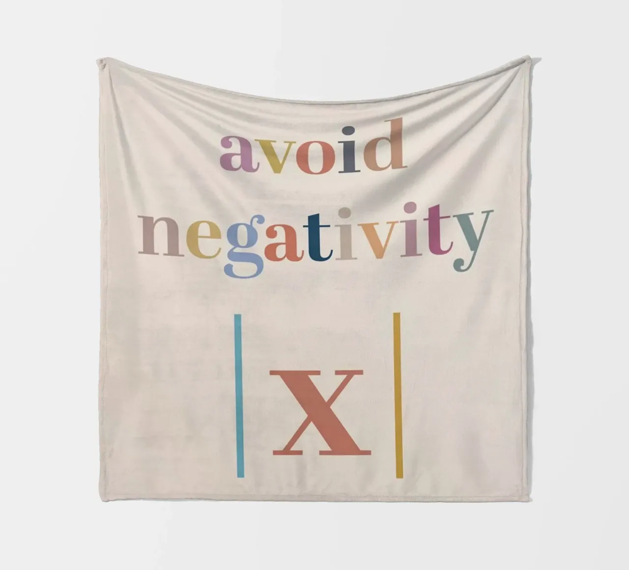 Avoid Negativity Absolute Value fleece blanket by Mildred Store