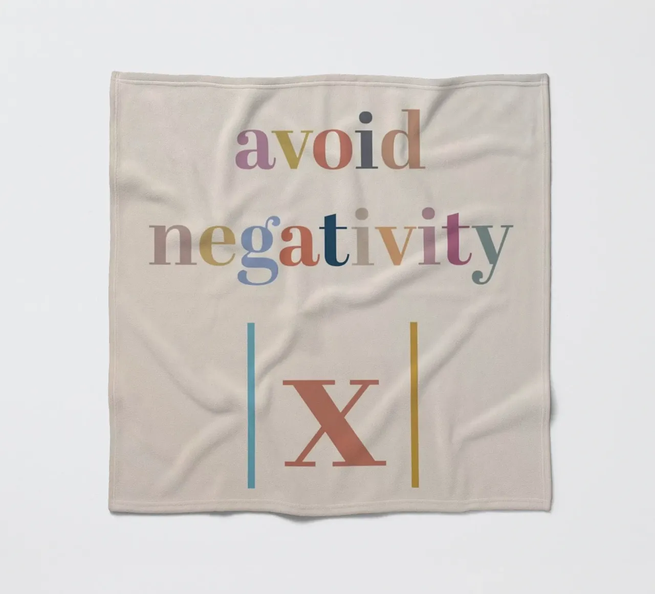 Avoid Negativity Absolute Value fleece blanket by Mildred Store
