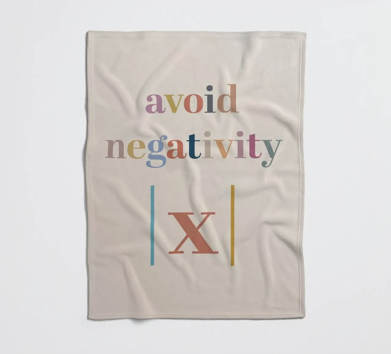 Avoid Negativity Absolute Value fleece blanket by Mildred Store