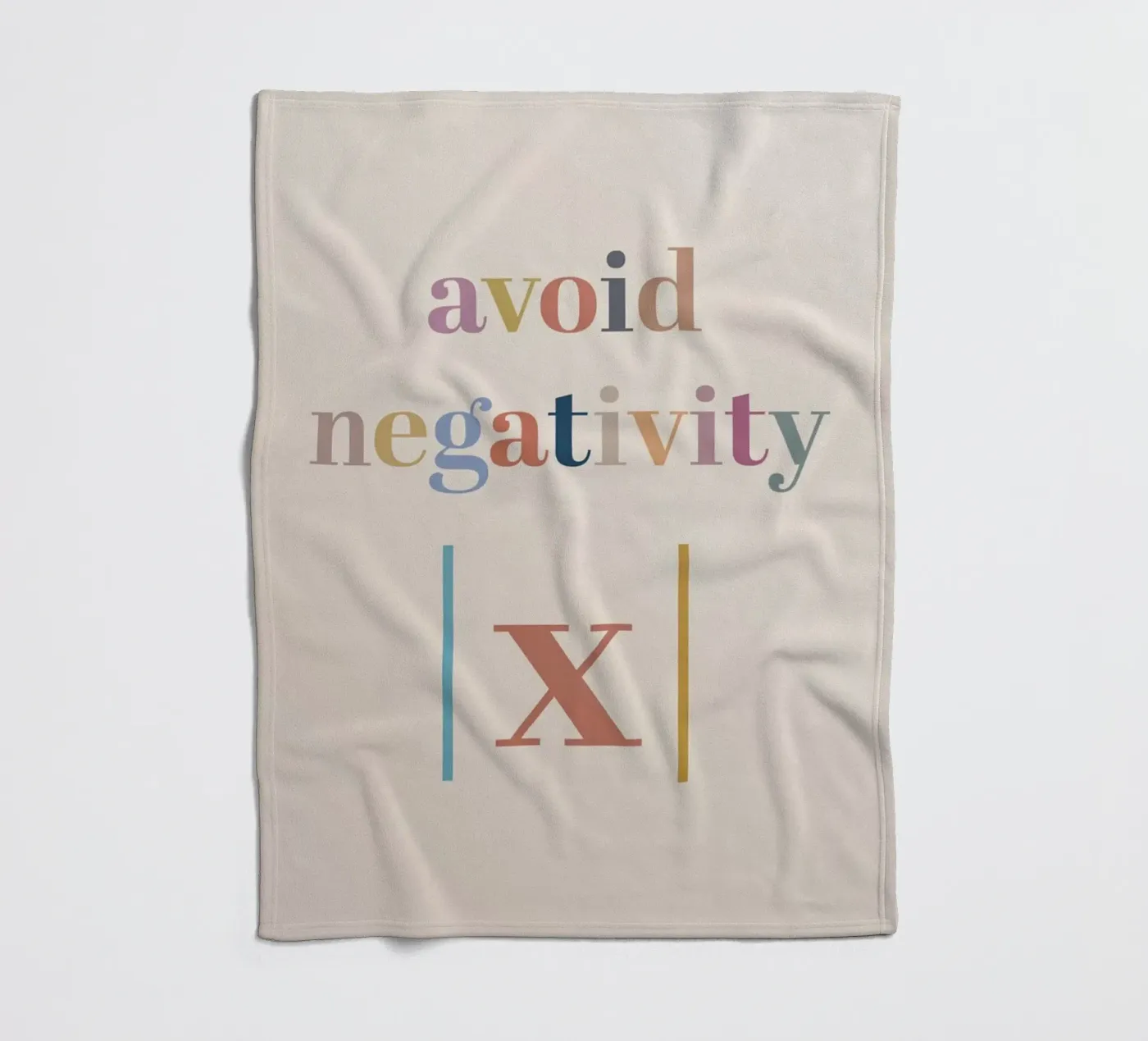 Avoid Negativity Absolute Value fleecedeken van Mildred Store