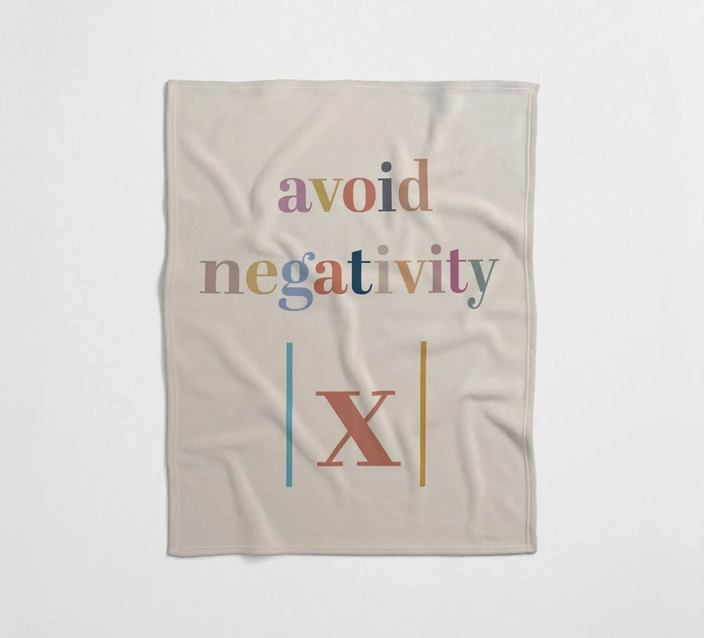 Avoid Negativity Absolute Value fleecedeken van Mildred Store
