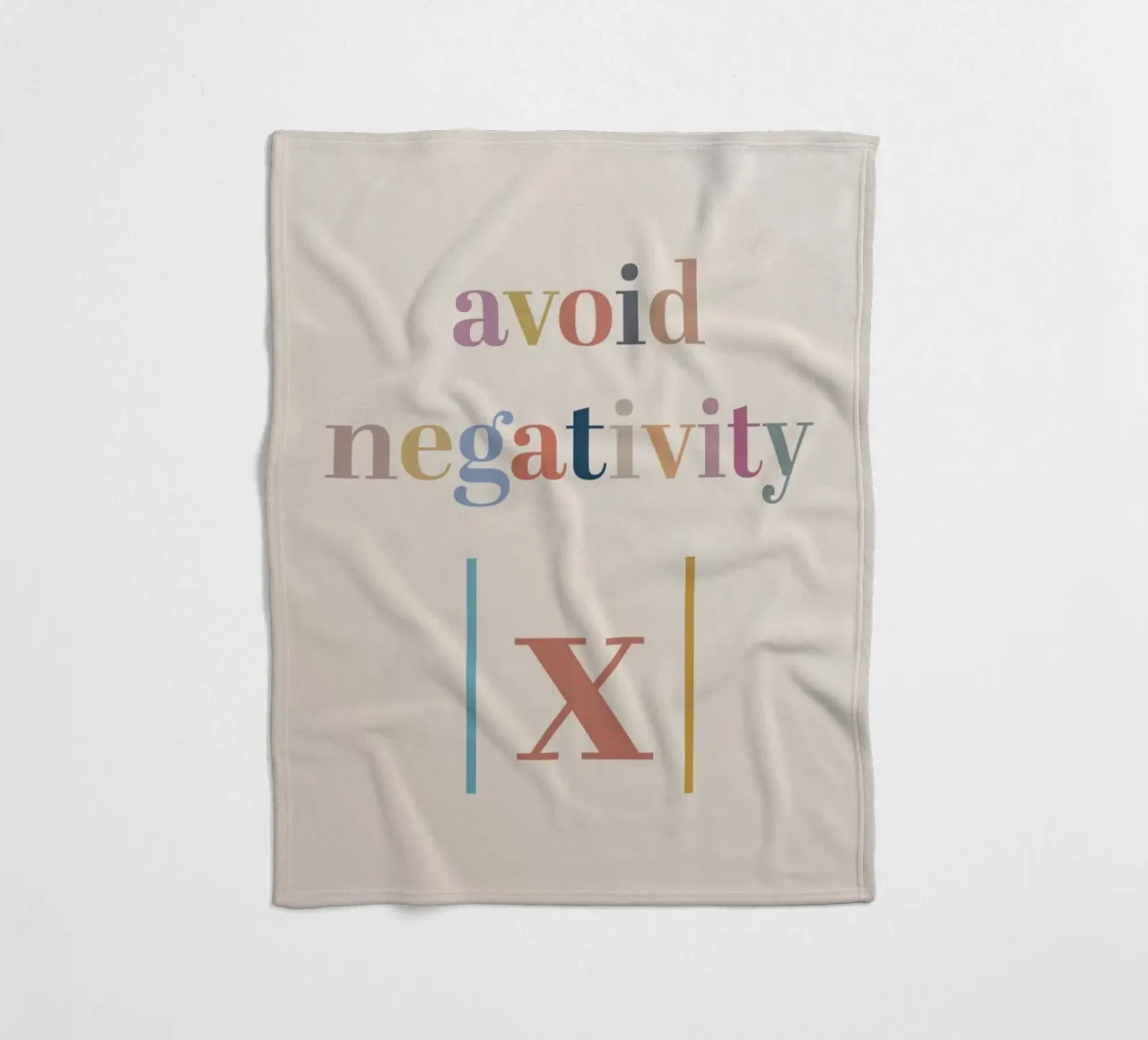 Avoid Negativity Absolute Value fleece blanket by Mildred Store