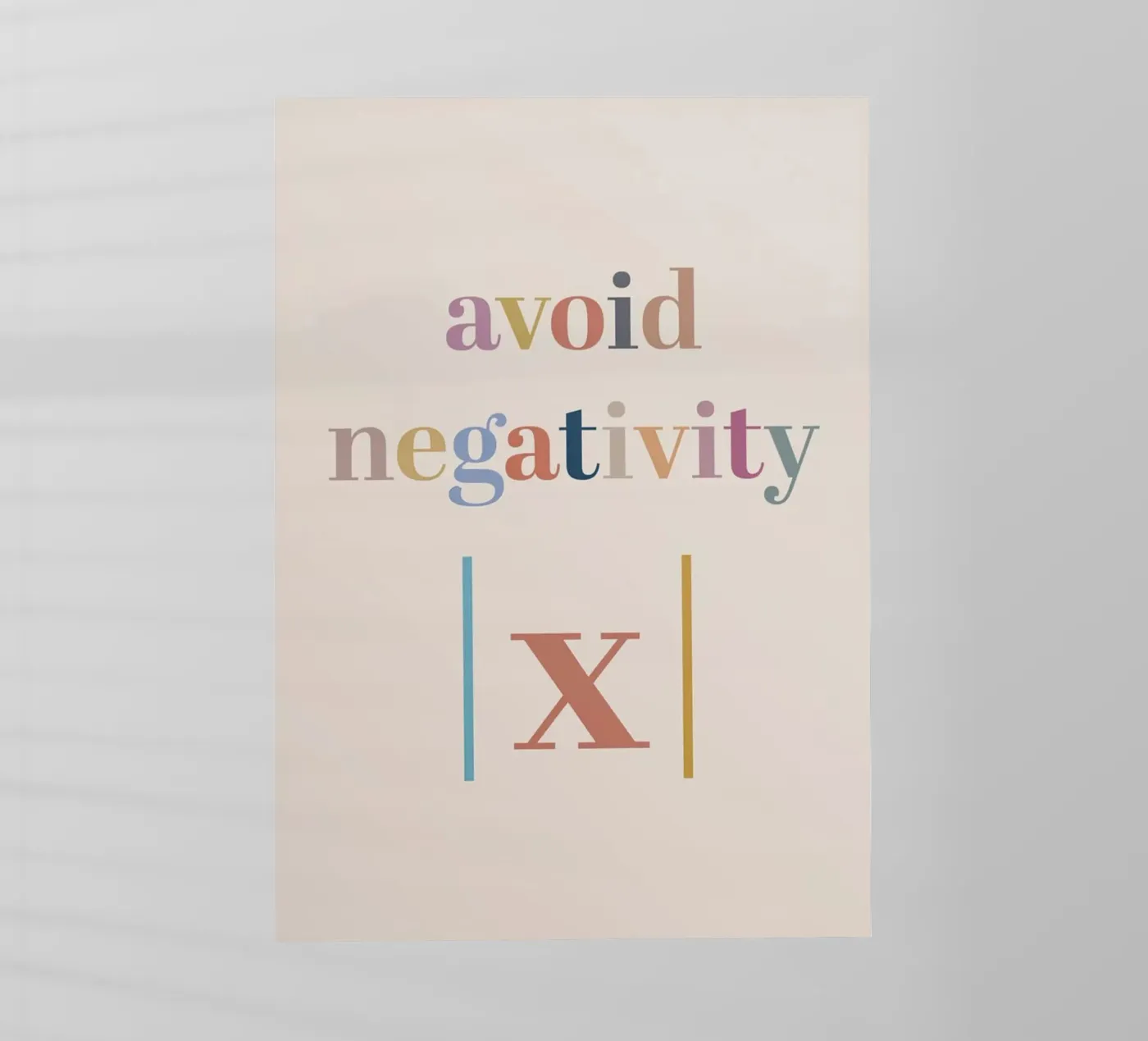 Avoid Negativity Absolute Value Backlit Folie von Mildred Store
