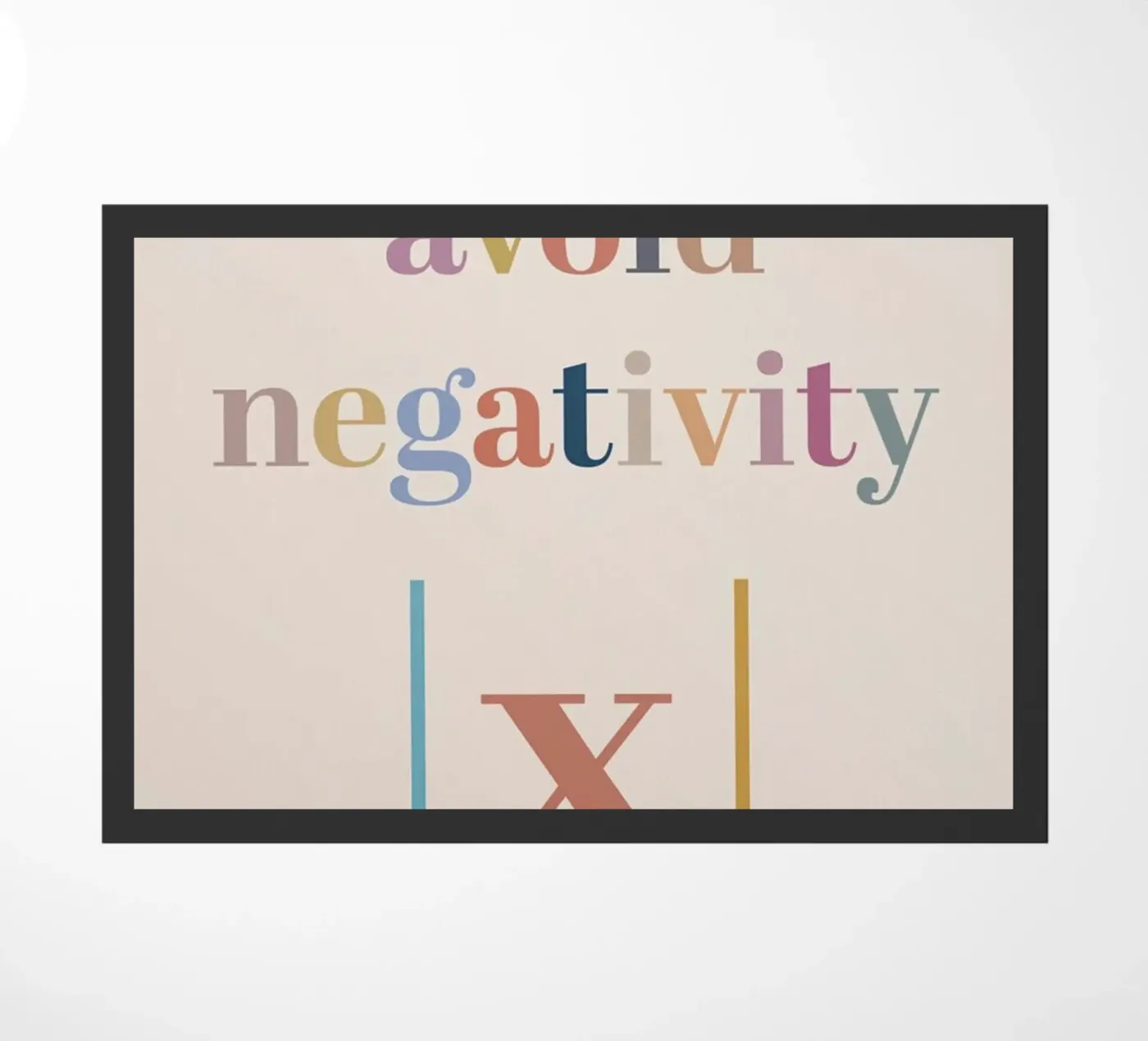 Avoid Negativity Absolute Value deurmat van Mildred Store