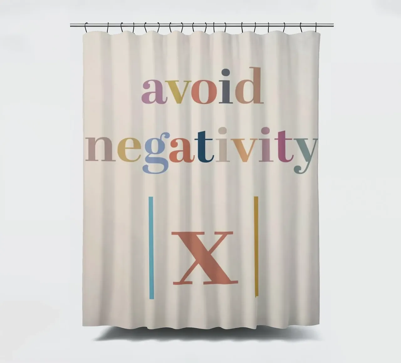 Avoid Negativity Absolute Value Duschvorhang von Mildred Store