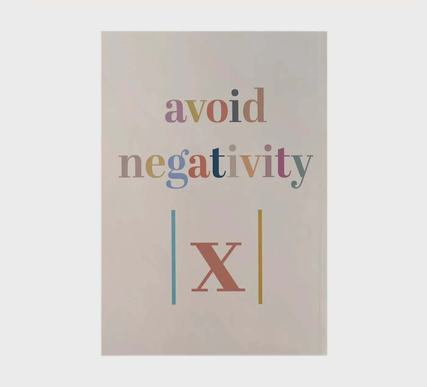 Avoid Negativity Absolute Value quaderno da Mildred Store