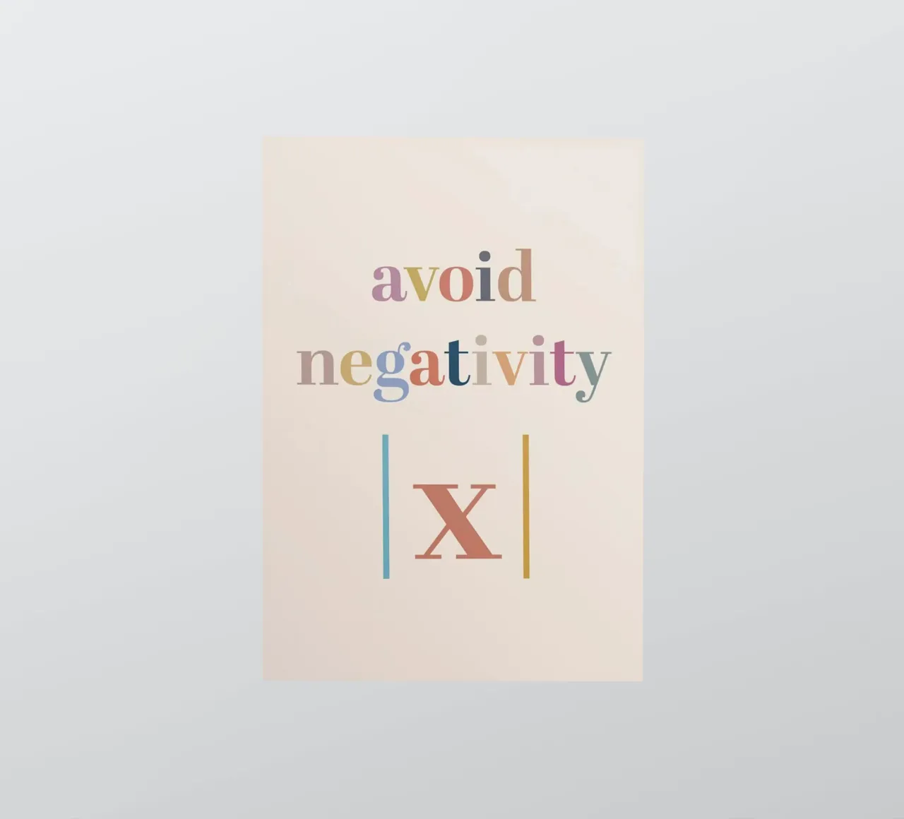 Avoid Negativity Absolute Value sticker by Mildred Store