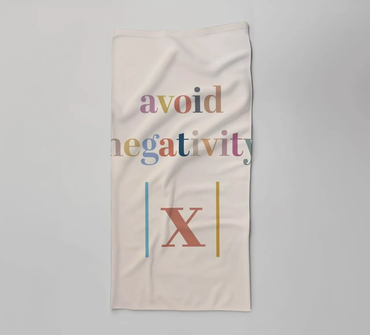 Avoid Negativity Absolute Value towel by Mildred Store