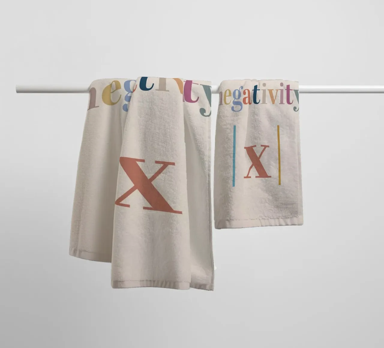 Avoid Negativity Absolute Value towel by Mildred Store