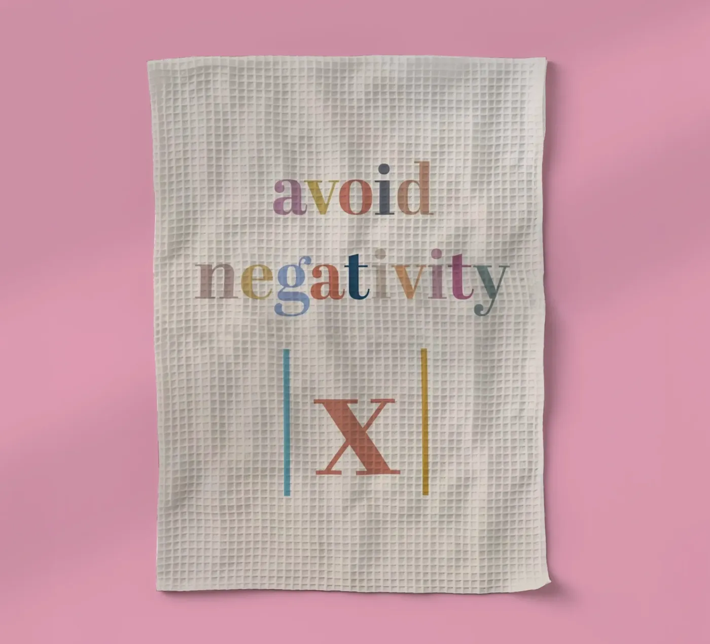 Avoid Negativity Absolute Value tea towel by Mildred Store