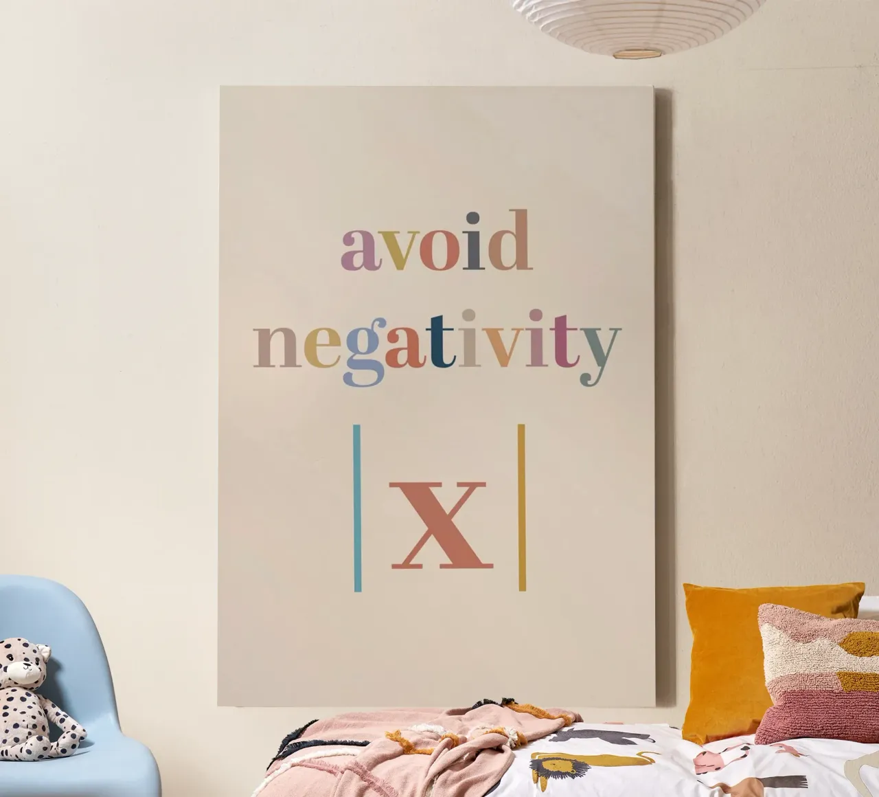 Avoid Negativity Absolute Value canvas with Floater frame by Mildred Store