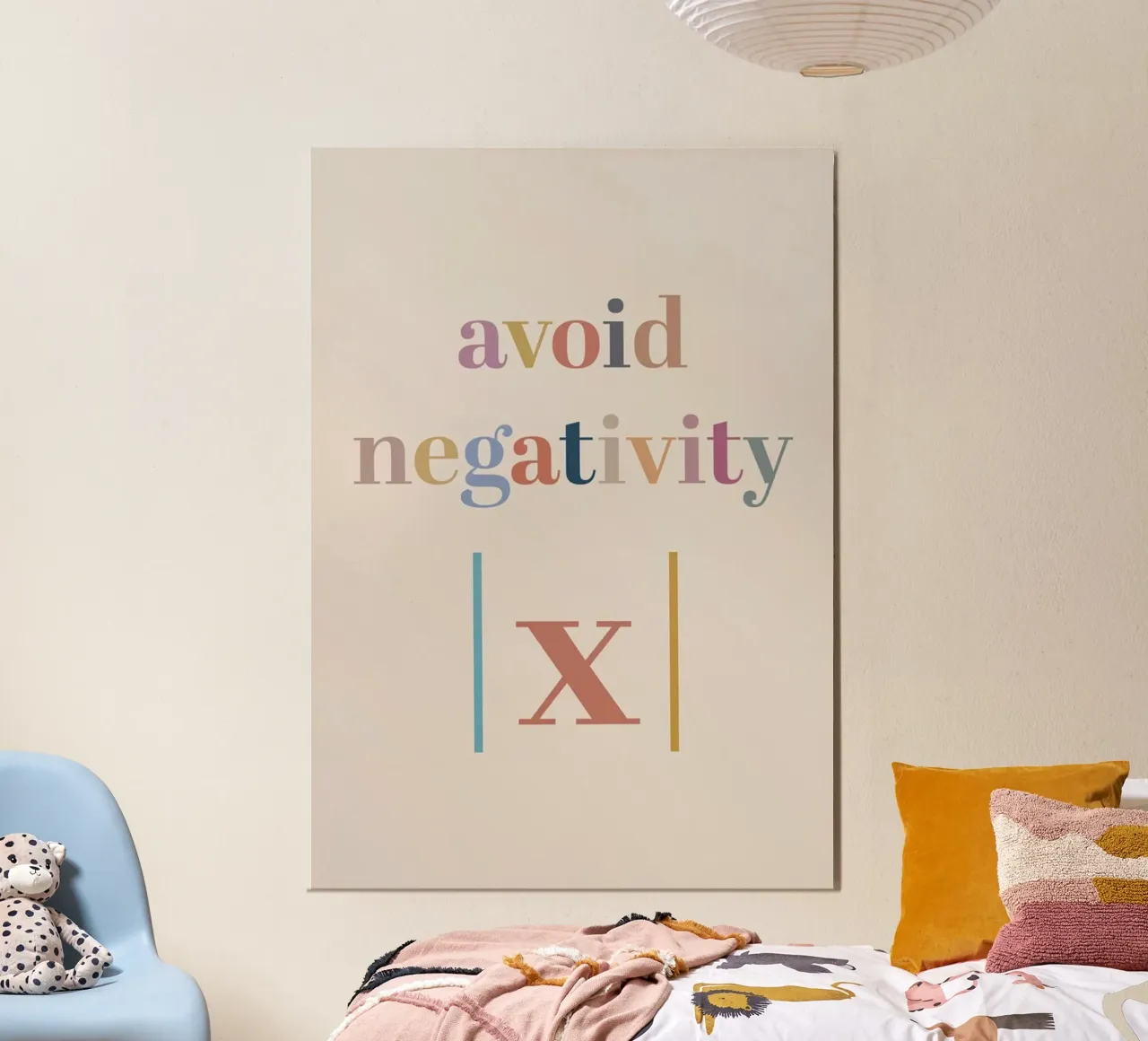 Vermijd negativiteit Absolute waarde poster van Mildred Store