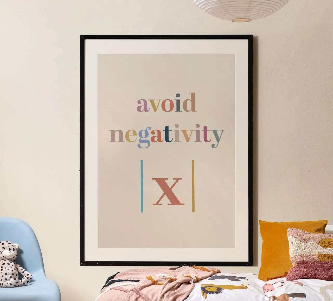 Vermijd negativiteit Absolute waarde poster van Mildred Store