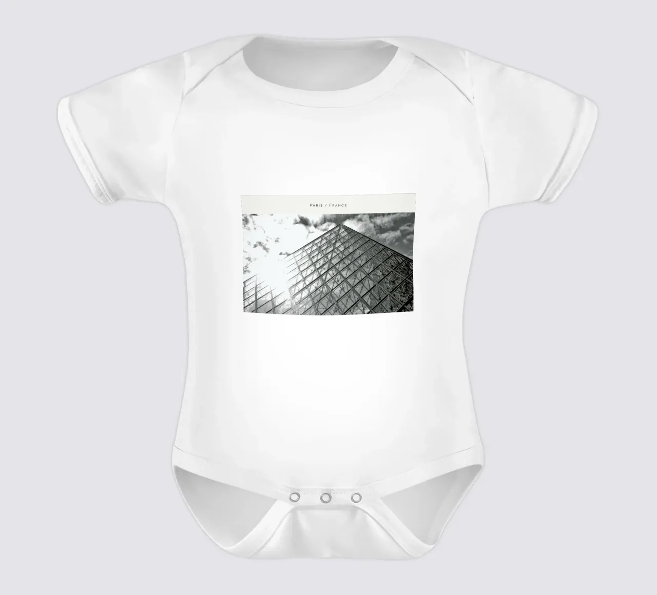 Paris B&W body neonato maniche corte da In Full Color