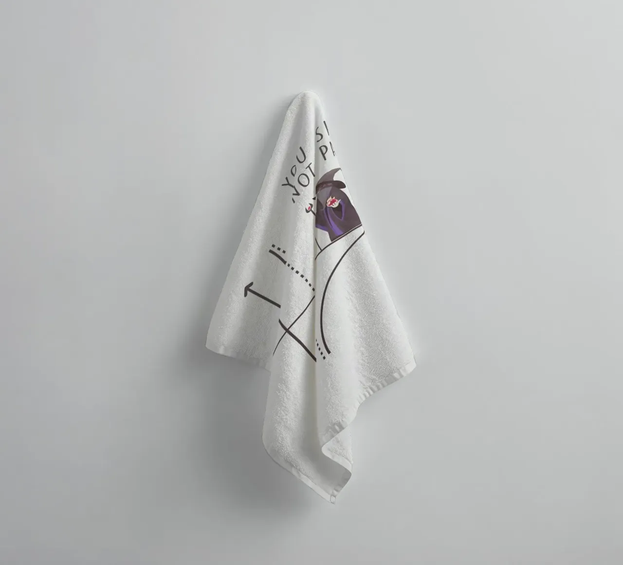 Asymptote Gandalf You Shall Not Pass towel by Mildred Store
